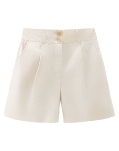 Шорты с завышенной талией и складками, нейтральный цвет Woolrich