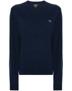 Джемпер с вышитым логотипом, синий A.p.c.