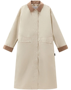 Однобортное пальто, нейтральный цвет Woolrich