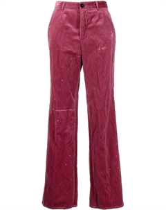 Бархатные брюки с вышитым логотипом, розовый Dsquared2