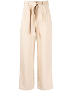 Широкие брюки с поясом, нейтральный цвет Woolrich