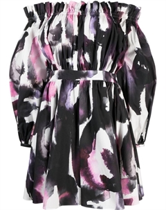 Платье мини с открытыми плечами, белый Alexander mcqueen