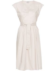 Поплиновое платье со сборками, нейтральный цвет Woolrich