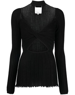 Трикотажный топ с вырезами, черный 3.1 phillip lim