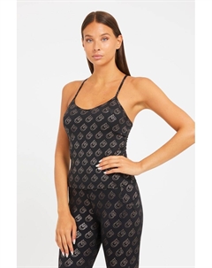 Фитнес-Топ с логотипом и перекрестием на спине, черный Guess