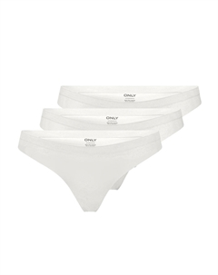 Трусы String s Nahtlos 3 er Pack Taillen Tangas Unterhöschen ONLTRACY, белый Only