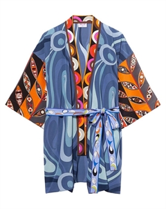 Платье мини с графичным принтом, синий Pucci