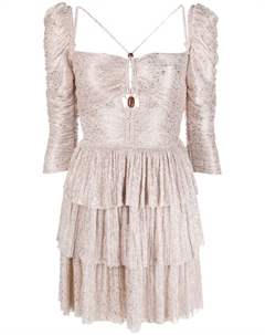 Sabina Musayev плиссированное платье мини, розовый Sabina musayev