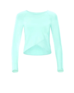 Рубашка с длинными рукавами "Cropped Functional Light and Soft", внахлест, мятный Winshape