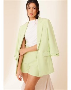 Блейзер со сборками на рукавах, зеленый Quiz