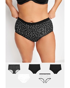 Полные трусы с принтом бабочки, черный Yours