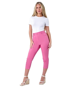 Укороченные джинсовые джеггинсы стрейч для миниатюрных размеров, розовый Roman