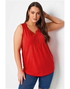 Топ-жилет Henley с защипами, красный Yours