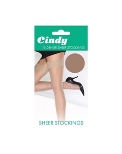 Прозрачные чулки плотностью 15 ден (1 пара), коричневый Cindy