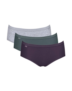 Комплект из 3 трусов Basic+ миди, серый Sloggi