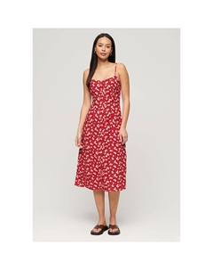 Платье Print Button Cami Midi, розовый Superdry