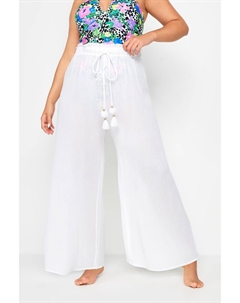 Широкие пляжные брюки, белый Yours