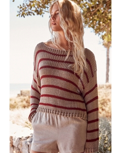 Полосатый свитер с длинными рукавами, красный Next