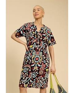 Платье Tammy из хлопкового трикотажа, серый White stuff