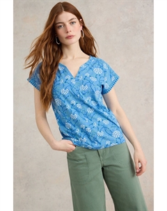 Футболка Nelly с разрезом, синий White stuff