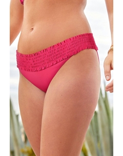 Плиссированные плавки бикини с высоким вырезом, розовый Next