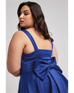 Топ с баской и бантом сзади, синий Yours