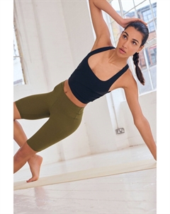 Спортивные велосипедки для активного отдыха с вырезом-конвертом на талии, зеленый Next