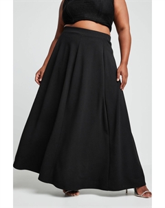 Пышная юбка миди с 6 вставками, черный Yours