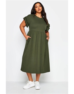 Платье Мидакси из чистого хлопка, зеленый Yours