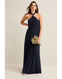 Свадебное платье макси с сеткой, синий Next