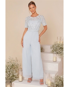 Декорированный комбинезон с короткими рукавами, синий Quiz