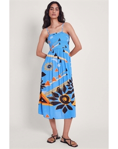 Платье Amanda с вырезом-бандо, синий Monsoon