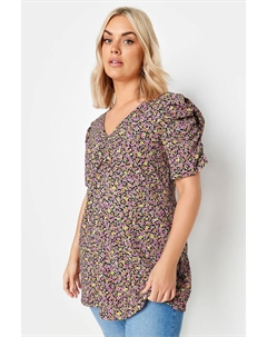 Фактурная блузка с цветочным фартуком, оранжевый Yours