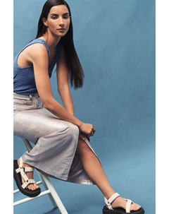 Юбка-Миди из смесового льна, серебряный Next