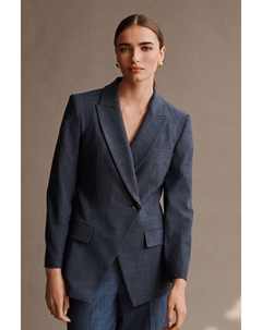 Асимметричный пиджак в джинсовом стиле, синий Next