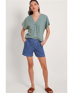 Белые джинсовые шорты Harper, синий Monsoon