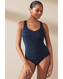 Топ танкини dd+ на косточках с U-образным вырезом, синий Next