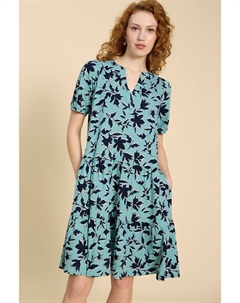 Платье Clara из хлопкового джерси, синий White stuff