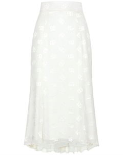 Юбка годе с логотипом DG, белый Dolce&gabbana