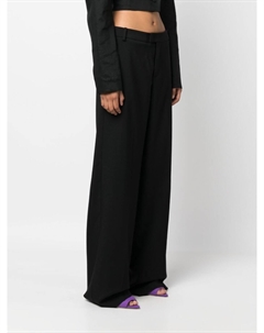 Твиловые брюки со складками, черный Blumarine
