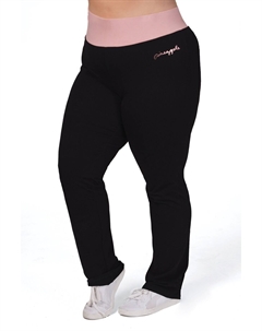 Женские джоггеры из джерси с контрастной полосой, черный Pineapple