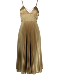 Платье миди Technical Voile, золотой Prada