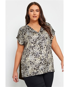 Футболка с тканой передней частью, черный Yours