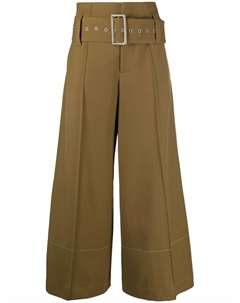 Широкие брюки с завышенной талией и поясом, коричневый Corso como