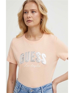 Хлопковая футболка, оранжевый Guess