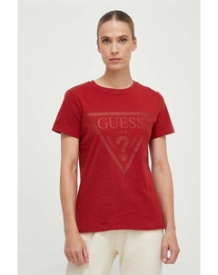 Хлопковая футболка, красный Guess
