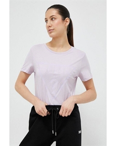 Хлопковая футболка, фиолетовый Guess