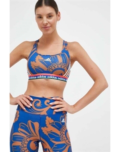 Спортивный бюстгальтер x Farm Rio Performance, синий Adidas