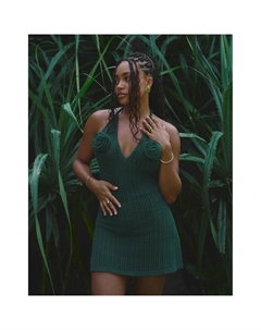 Платье x Loz Vassallo Knitted Mini Beach, зеленый 4th & reckless