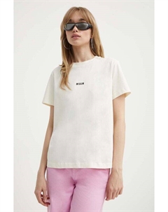 Хлопковая футболка, бежевый Msgm